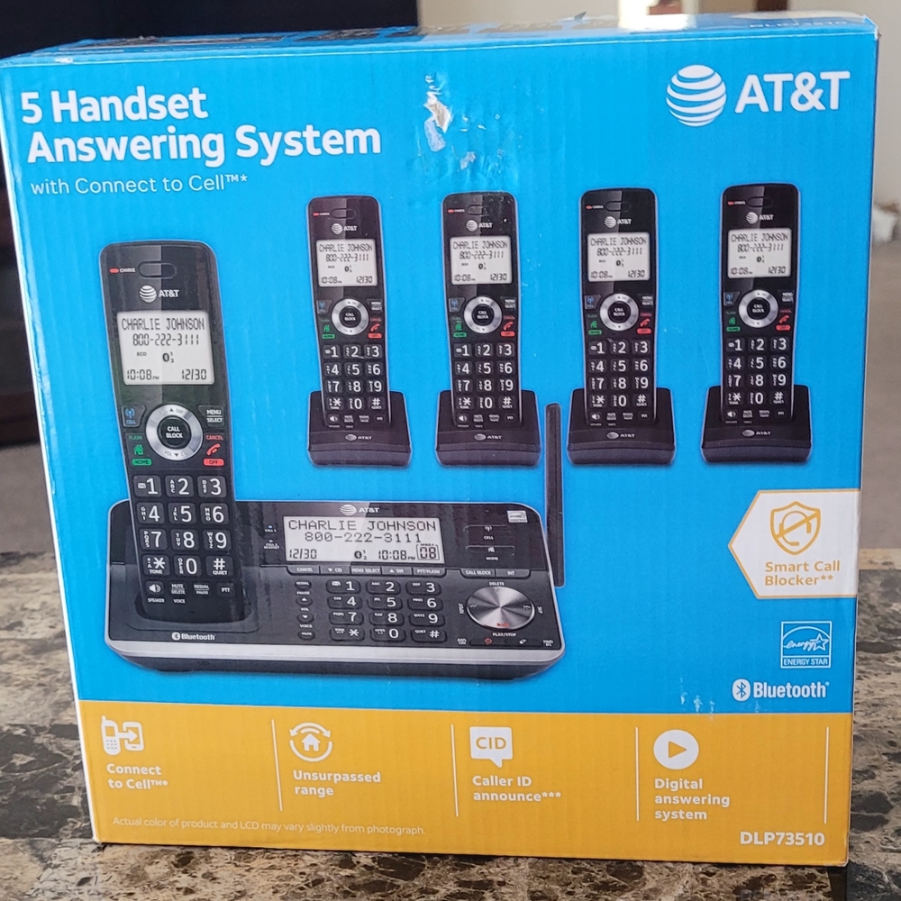 AT&T Black 5 Handset Answering System